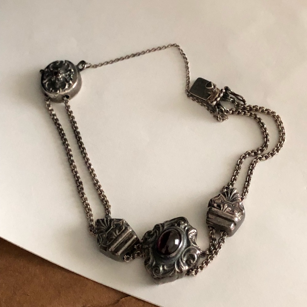 Vintage Sterling SILVER Slide Bracelet. - Picture 2 of 8